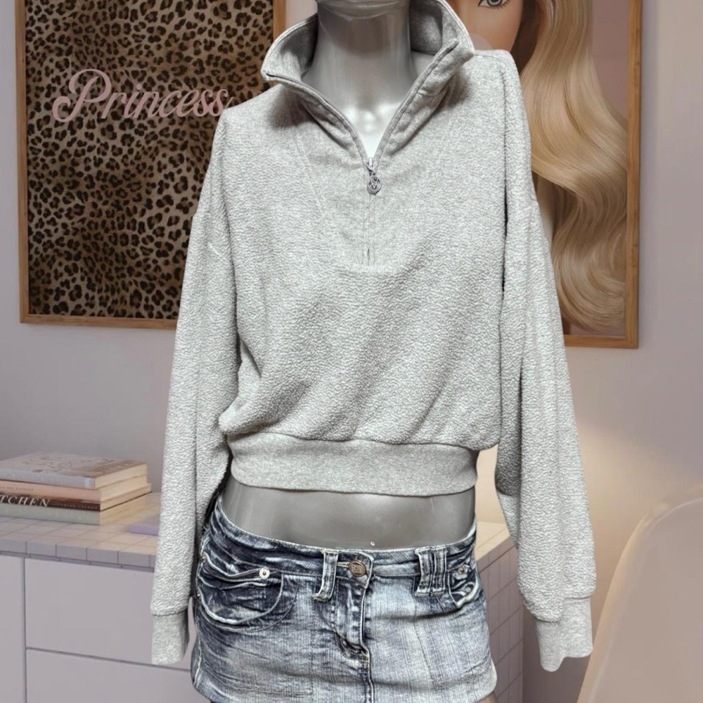 Victoria’s Secret Cropped Quarter Zip Sweatshirt